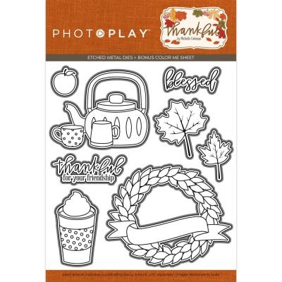 PhotoPlay Thankful Etched Die - Thankful